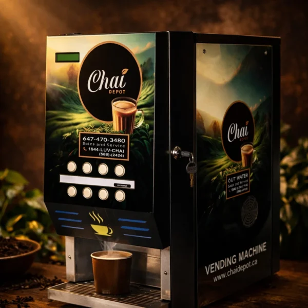 steaming chai vending machine